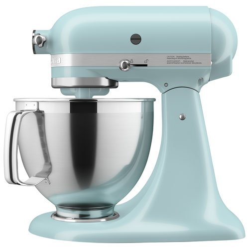 Batteur sur socle à tête inclinable Artisan de KitchenAid avec ensemble d'accessoires de qualité supérieure - 5 pte - 325 W - Bleu eau minérale