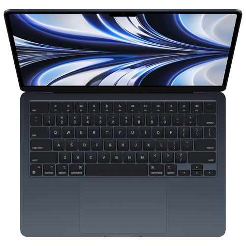 MacBook Air de 13,6 po avec Touch ID d'Apple - Minuit (puce M2 d'Apple/SSD 256 Go/RAM 8 Go) - Français