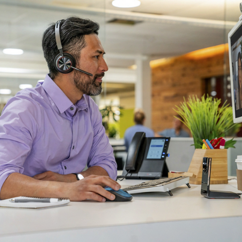 Plantronics Voyager Focus 2 UC Stereo Noise-Canceling On-Ear Headset