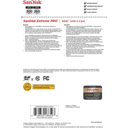 Sandisk Extreme Pro SD UHS-II - Brand New