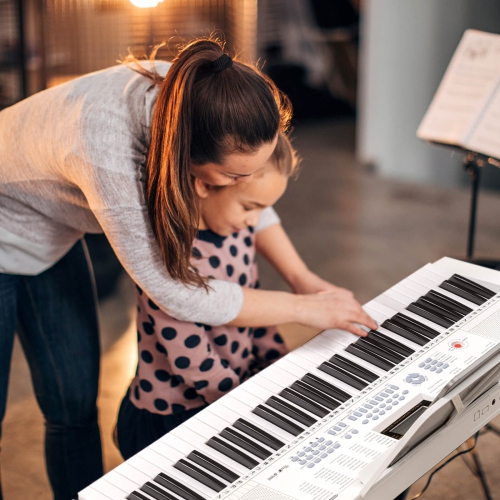 Costway 61-Key Electric Piano Portable Digital Keyboard w/Lighted Key Music Stand