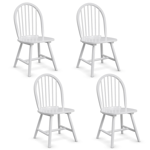 Costway Set of 4 Vintage Windsor Dining Side Chair Wood Spindleback Kitchen Room