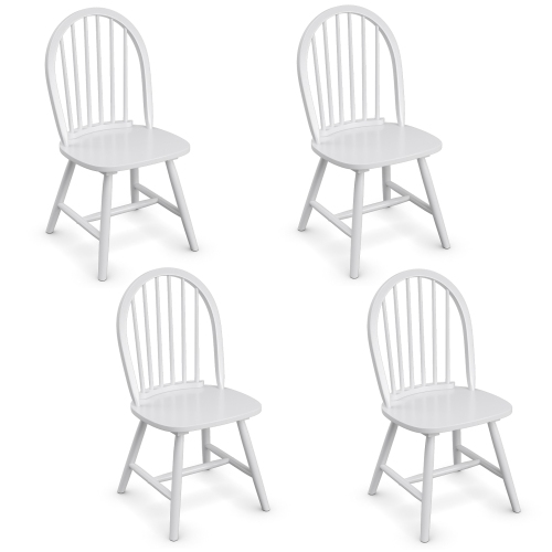 Costway Set of 4 Vintage Windsor Dining Side Chair Wood Spindleback Kitchen Room