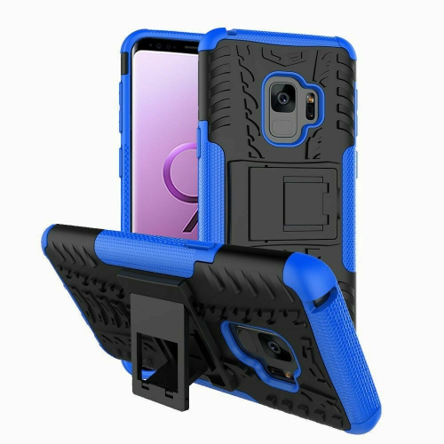 Samsung Galaxy A20 Navy Blue Case, Shockproof Heavy Duty Tough Kickstand Protective Rugged Case Cover
