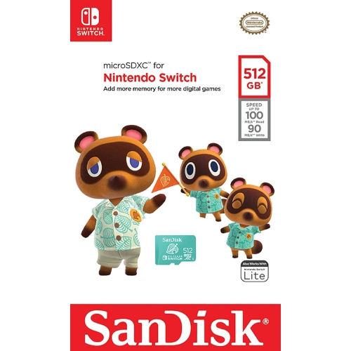 SanDisk 512GB microSDXC micro SD Card for Nintendo Switch SDSQXAO-512G-GN3ZN