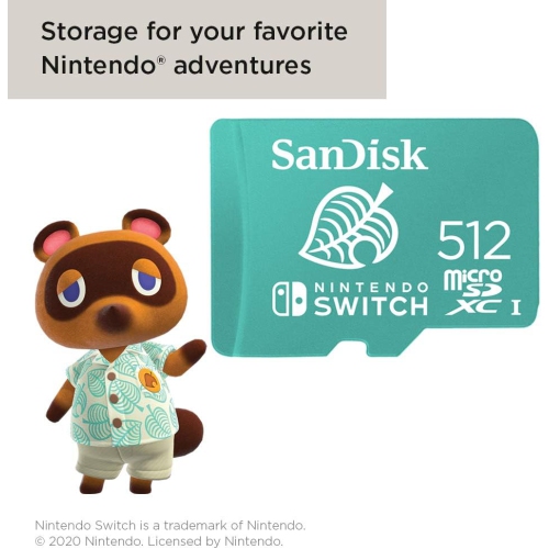 SanDisk 512GB microSDXC micro SD Card for Nintendo Switch SDSQXAO-512G-GN3ZN