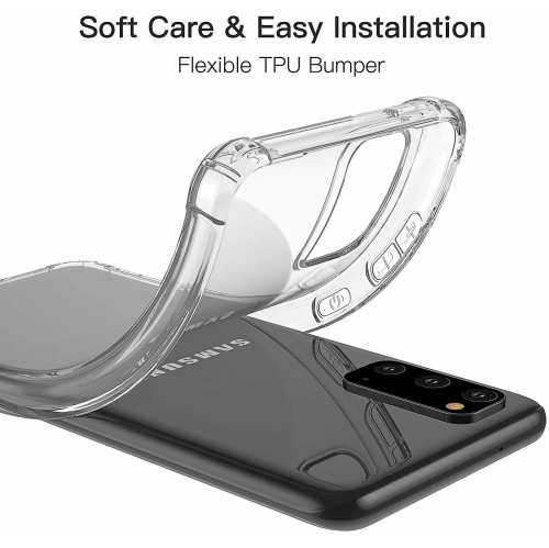 Samsung Galaxy S20 FE Clear Case Shockproof Tough Gel Transparent Air Cushion Heavy Duty Phone Back Cover Samsung S20 FE