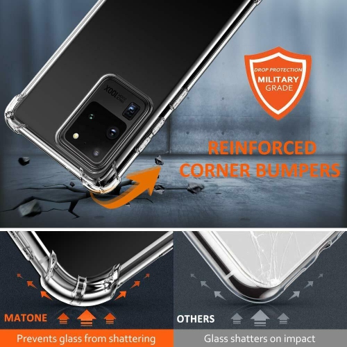Samsung Galaxy S20 FE Clear Case Shockproof Tough Gel Transparent Air Cushion Heavy Duty Phone Back Cover Samsung S20 FE