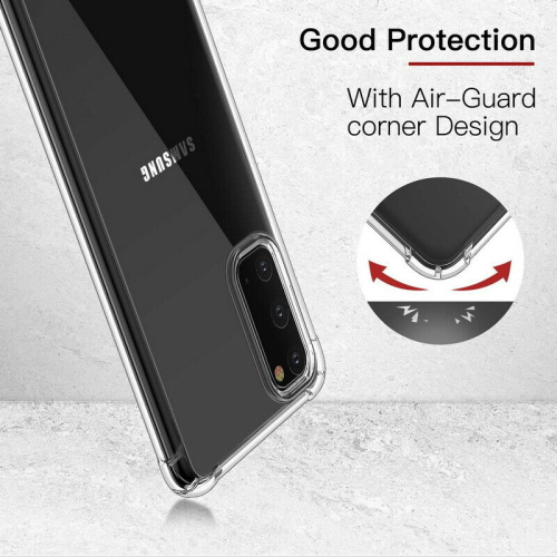 Samsung Galaxy S20 FE Clear Case Shockproof Tough Gel Transparent Air Cushion Heavy Duty Phone Back Cover Samsung S20 FE