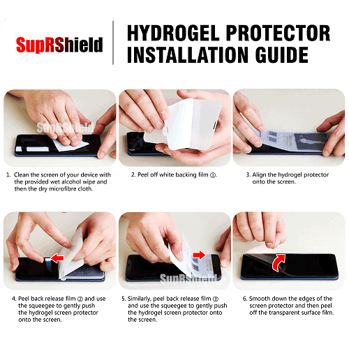 [3 Pack] Samsung Galaxy S9 Plus SupRShield Hydrogel Full Coverage Screen Protector Film Guard