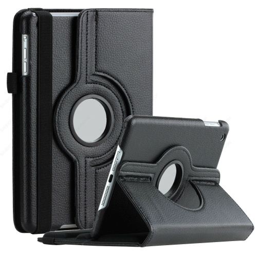 For Samsung Galaxy Tab S7 Case 11 SM- T870 T875 Black Leather Smart 360 Rotate Flip Stand Case Cover - Black