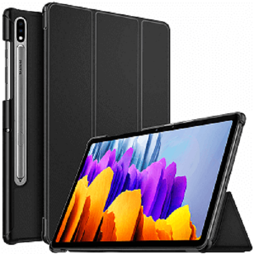 For Samsung Galaxy Tab S7 sm-T870/T875/T876 Black Folio Smart Leather  Magnetic Stand Case Cover