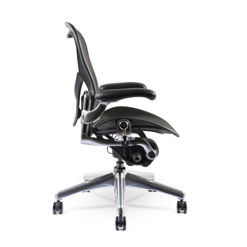 Herman Miller Classic Aeron Chair | Chrome | Size B | Fully Adjustable | Posture Fit | Roller Index| Refurbished/Renewed by Chairorama