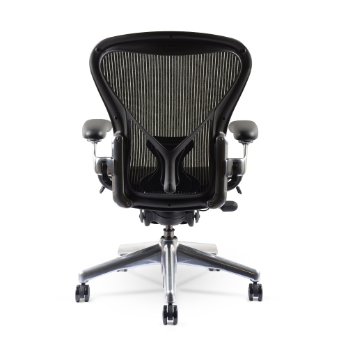 Herman Miller Classic Aeron Chair | Chrome | Size B | Fully Adjustable | Posture Fit | Roller Index| Refurbished/Renewed by Chairorama