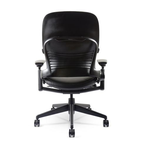 Refurbished - Steelcase Leap Chair Version 2| Black Leather| (Renewed to New Condition) by Chairorama