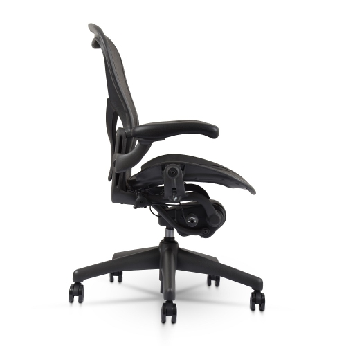 Herman Miller Classic Aeron Chair | Black | Size B | Fully Adjustable | Posture Fit | Roller Index | Refurbished/Renewed by Chairorama