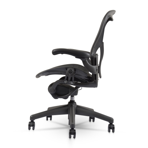 Herman Miller Classic Aeron Chair | Black | Size B | Fully Adjustable | Posture Fit | Roller Index | Refurbished/Renewed by Chairorama
