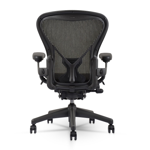 Herman Miller Classic Aeron Chair | Black | Size B | Fully Adjustable | Posture Fit | Roller Index | Refurbished/Renewed by Chairorama
