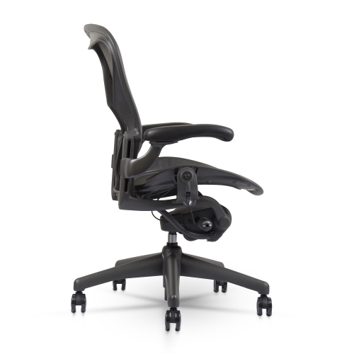 Herman Miller Classic Aeron Chair | Black | Size B | Fixed Arms | Refurbished/Renewed by Chairorama