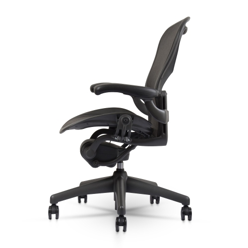 Herman Miller Classic Aeron Chair | Black | Size B | Fixed Arms | Refurbished/Renewed by Chairorama
