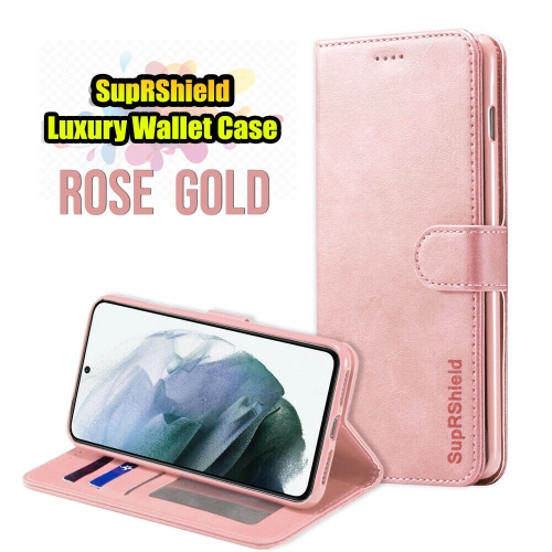 Samsung S20 Plus Wallet Case Rose Gold SupRShield Wallet Leather Card Holder Flip Protective Shockproof Magnetic Samsung Galaxy S20+ Case Cover