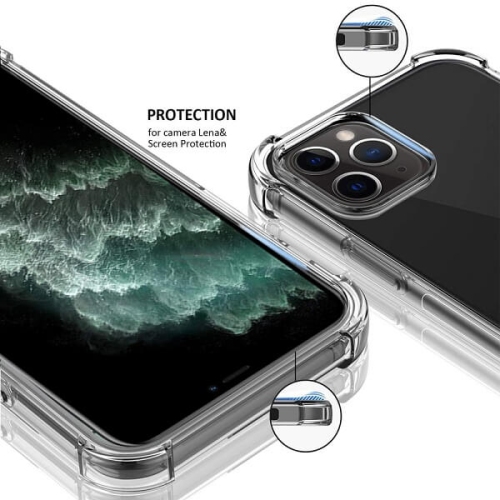 Apple iPhone 11 Pro Max Crystal Clear Case Shockproof Tough Gel Transparent Anti knock Air Cushion Heavy Duty Phone Back Cover