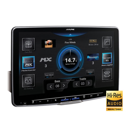 Alpine Halo9 iLX-F509 Digital multimedia receiver — a 9" touchscreen that fits in a DIN dash opening