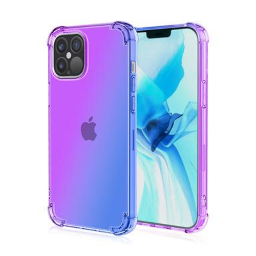 SUPERSHIELD  Apple Iphone 12 Pro Pink+Blue Clear Case Shockproof Tough Transparent Anti Knock Heavy Duty Cover