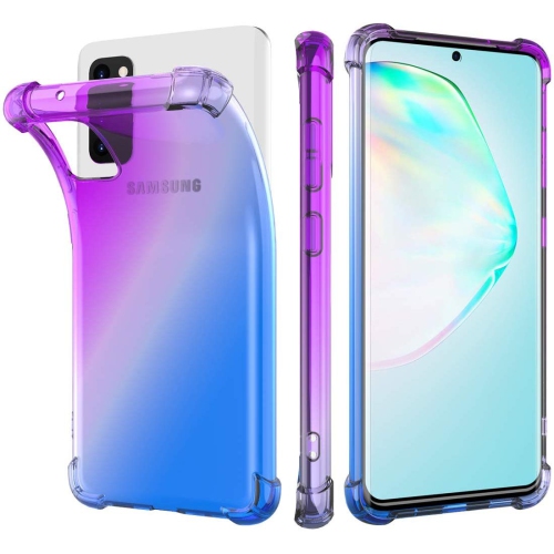 SUPERSHIELD  Apple Iphone 12 Purple+Blue Clear Case Shockproof Tough Transparent Anti Knock Heavy Duty Cover