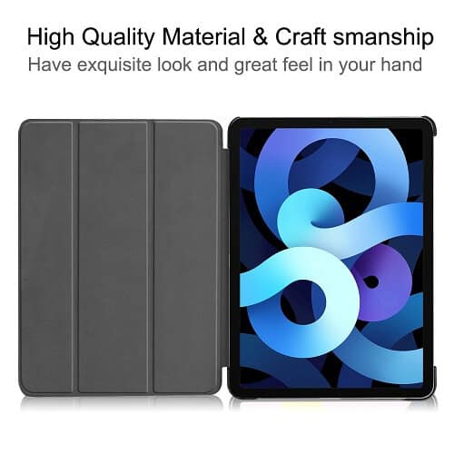 Case for New iPad Air 4th Generation, iPad Air 4 Case, Support 2nd Gen Apple Pencil Charging Slim Stand Cover