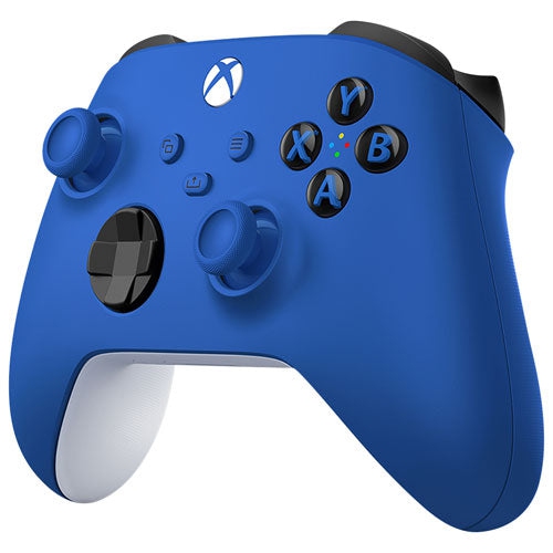 Remis à neuf - manette de jeu sans fil bleue Shock de Xbox
