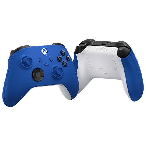 Remis à neuf - manette de jeu sans fil bleue Shock de Xbox