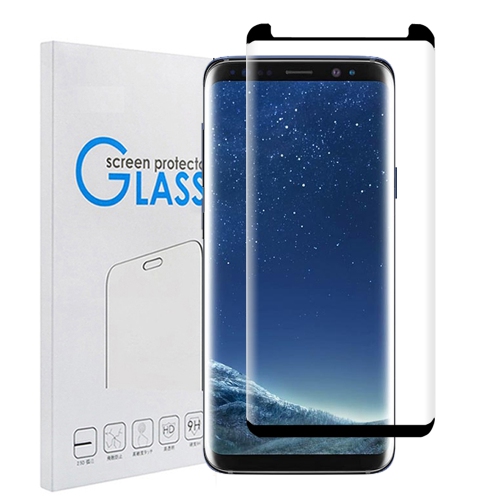 [2 PACK] Samsung Galaxy S8 Black Screen Protector Full Cover Tempered Glass Screen Protector Guard