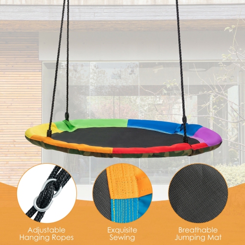 Gymax 2-Pack Swing Set Swing Seat Replacement & Saucer Tree Swing for Indoor & Outdoor