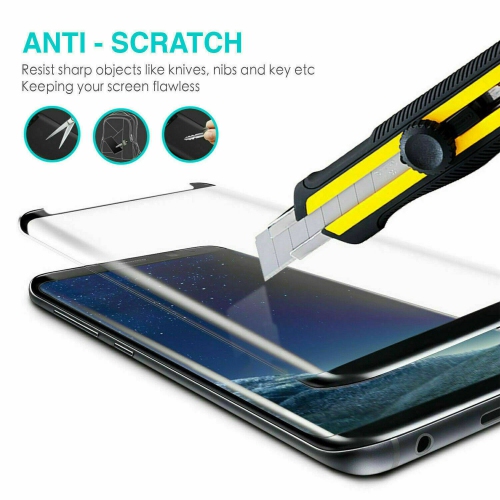 [2 PACK] Samsung Galaxy S9 Black Screen Protector Full Cover Tempered Glass Screen Protector Guard
