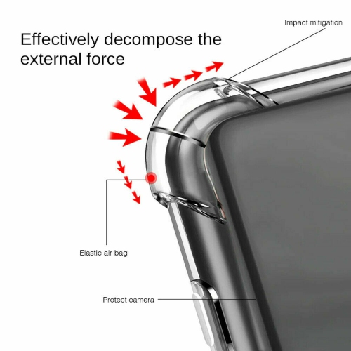 Apple iPhone XS Max Clear Case Shockproof Tough Gel Transparent Anti knock Air Cushion Heavy Duty Phone Back Cover