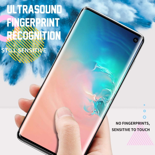 [PAQUET de 2] Protecteur d’écran en verre trempé pour Galaxy S10 noir de Samsung