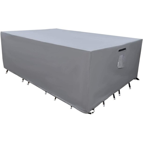 Terrace Furniture Cover UV Resistant Waterproof 128"X83"X28" Sofa Sectional Outdoor Furniture Cover Rectangular, Grey