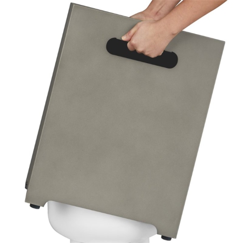 Bowery Hill Modern Steel Propane Tank Cover in Mist Gray