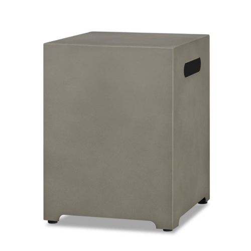 Bowery Hill Modern Steel Propane Tank Cover in Mist Gray