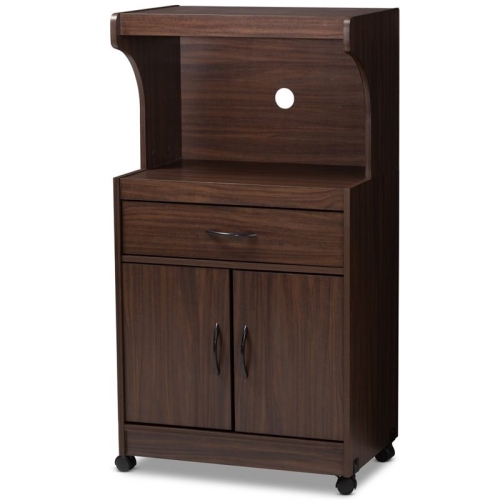 BOWERY HILL  Microwave Stand In Dark Walnut