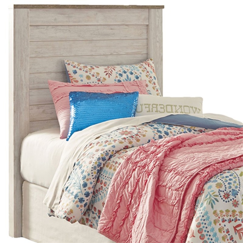 Bowery Hill Adjustable Twin Panel Headboard in White