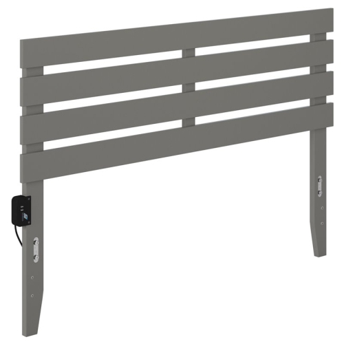 PEMBERLY ROW  Farmhouse Solid Wood Queen Headboard In In Gray