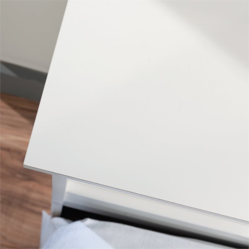 Tête de lit bibliothèque en bois Pemberly Row pour grand lit, blanc glacier