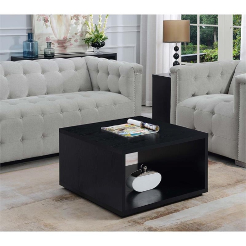 Convenience Concepts Northfield Admiral Square Coffee Table in Black Wood