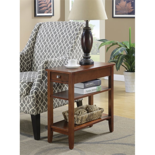 Pemberly Row Three Tier End Table in Mahogany Wood