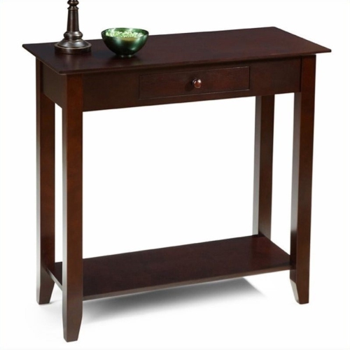 PEMBERLY ROW  Transitional Hall Table In Espresso Wood Finish