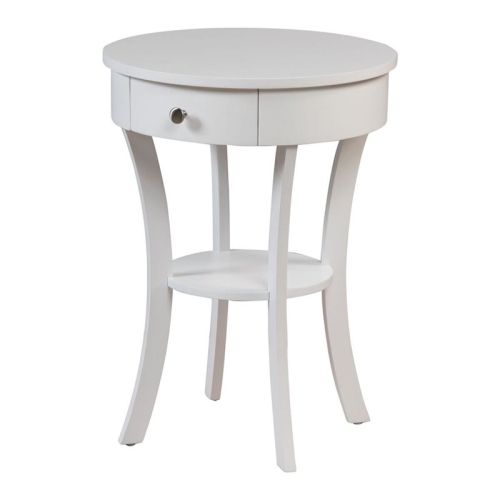 Convenience Concepts Classic Accents Schaffer End Table in White Wood Finish