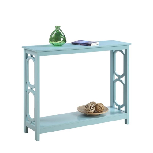 Convenience Concepts Omega Console Table in Seafoam Green Wood Finish