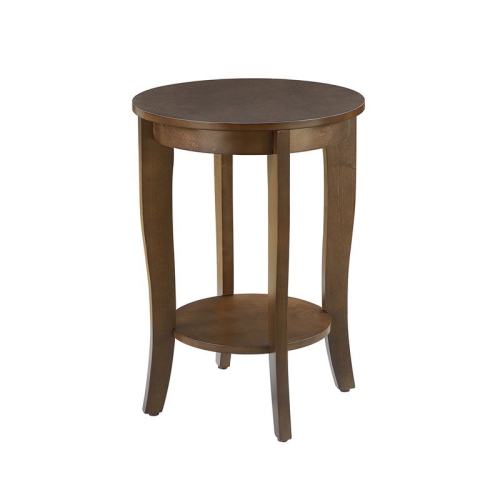 PEMBERLY ROW  Round End Table In Espresso Wood Finish